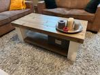 Tafel wit bruin steigerhout landelijk, Huis en Inrichting, Tafels | Salontafels, 50 tot 100 cm, Minder dan 50 cm, 100 tot 150 cm