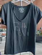 Zwart t-shirt met steentjes, Maat 38/40 (M), Zwart, Ophalen of Verzenden, Zo goed als nieuw