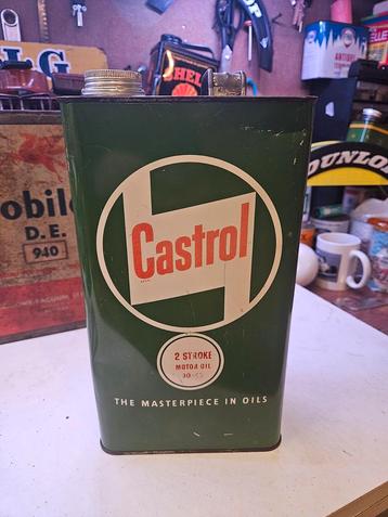 Vintage Castrol Olieblik 1 Gallon 2 Takt beschikbaar voor biedingen
