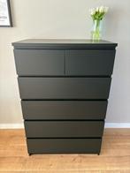 IKEA Malm ladekast zwart geverfd - 6 lades, Ophalen, Overige materialen, 50 tot 100 cm, Zo goed als nieuw