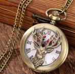 zakhorloge  model hert in kleur , kast bronskleur, Ophalen of Verzenden, Nieuw