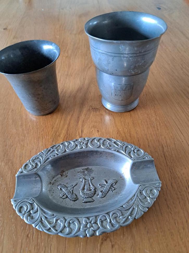 tinnen bekertjes, Antiek en Kunst, Antiek | Tin, Ophalen of Verzenden
