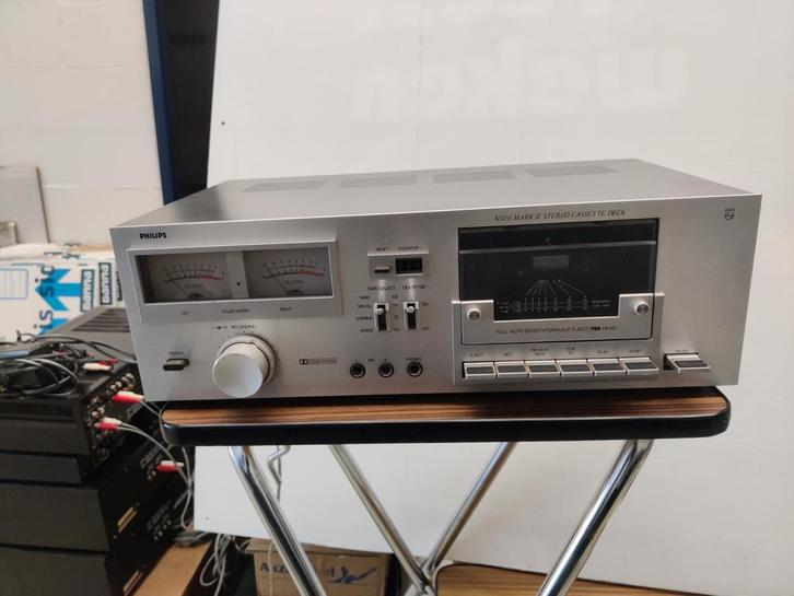 Philips N5151 Mark II Cassettedeck - Topklasse!, Audio, Tv en Foto, Cassettedecks, Enkel, Philips, Tiptoetsen, Tape counter, Ophalen