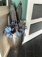 Hoge vaas met kunstplanten decoratie, Ophalen, Gebruikt, Binnen