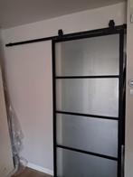 Schuifdeur staal, Ophalen, Binnendeur, Glas, Schuifdeur