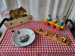 Vintage houten kabouter kapstokje, houten trekmuisjes  etc, Ophalen of Verzenden