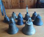 11 koperen en bronzen bellen met klepel, Antiek en Kunst, Antiek | Koper en Brons, Ophalen