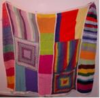 Handmade gehaakte deken/plaid, Huis en Inrichting, Woonaccessoires | Plaids en Woondekens, Ophalen, Zo goed als nieuw