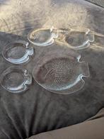 Vintage Arcoroc France vissen bordjes en schaal, Antiek en Kunst, Ophalen