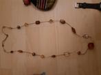 Ketting bruin bruine ketting, Ophalen of Verzenden, Zo goed als nieuw, Bruin, Overige materialen