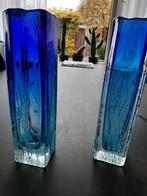 glazen siervazen, Huis en Inrichting, Woonaccessoires | Vazen, Ophalen, Blauw, Minder dan 50 cm, Glas