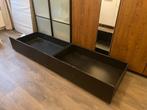Lades voor onder een Ikea Malm bed, Ophalen, Gebruikt, Zwart, Tweepersoons