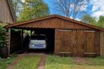 Grote houten garage met carport, zelf demonteren. 8x 6,4 m, 500 cm of meer, 400 cm of meer, Overige typen, Met overkapping