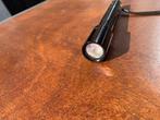Led zaklamp zwart aluminium met 4 witte led's, Ophalen of Verzenden, Nieuw, Batterij