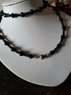 Gitten rouw ketting met zilveren bol slot, Sieraden, Tassen en Uiterlijk, Antieke sieraden, Verzenden, Zilver, Ketting, Met edelsteen