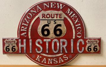Historic Route 66 Arizona relief reclamebord van metaal deco beschikbaar voor biedingen