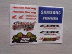 stickervel HONDA en andere, Verzamelen, Stickers, Ophalen of Verzenden, Zo goed als nieuw, Auto of Motor