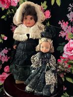 Antieke poppen in klederdracht - 37 & 26 cm, Ophalen of Verzenden