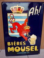 Emaillebord bières Mousel Luxembourg, Ophalen of Verzenden, Nieuw, Reclamebord, Plaat of Schild, Overige merken