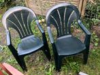 Set plastic kuipstoelen/tuinstoelen. Groen., Ophalen, Zo goed als nieuw, Plastic