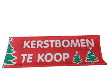 Kerstboom te koop banner 3 stuks beschikbaar voor biedingen