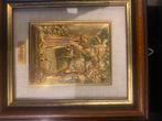 Religieus schilderij met 24K bladgoud - Assisi, Antiek en Kunst, Ophalen of Verzenden
