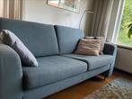 2 mooie grijs-blauwe tweezitters 200x90 cm, Ophalen, Tweepersoons, 75 tot 100 cm, Zo goed als nieuw
