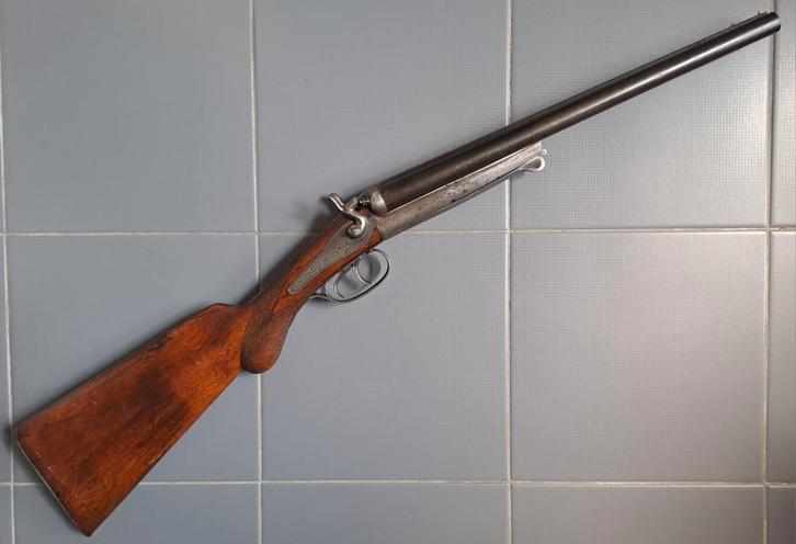 Antiek Husqvarna coach gun geweer kal 16 zwartkruit, Antiek en Kunst, Antiek | Overige Antiek, Ophalen of Verzenden