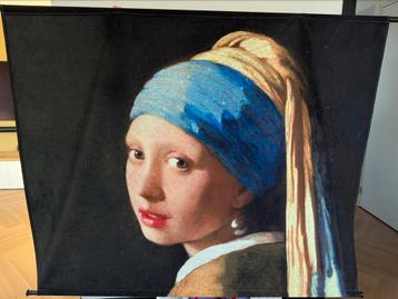 Wandkleed / wand doek van het Meisje met de parel beschikbaar voor biedingen