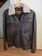 Camel Active Leren Jas met Lamswollen Kraag -  L, Kleding | Heren, Maat 52/54 (L), Bruin, Ophalen of Verzenden, Gedragen