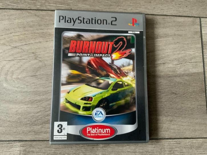 Playstation 2 Burnout 2 point of Impact voor de PS2, Spelcomputers en Games, Games | Sony PlayStation 2, Zo goed als nieuw, Racen en Vliegen