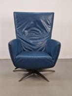 Vintage Label fauteuil Gerard van den Berg Leer Lounge chair, Huis en Inrichting, Fauteuils, Minder dan 75 cm, Metaal, Gebruikt