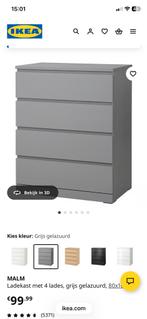 IKEA Malm Ladekast - Zo Goed Als Nieuw!, 100 tot 150 cm, Zo goed als nieuw, 3 of 4 laden, 50 tot 100 cm
