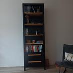 Zwarte boekenkast met houtkleurige planken, Huis en Inrichting, Ophalen, 200 cm of meer, 50 tot 100 cm, Zo goed als nieuw