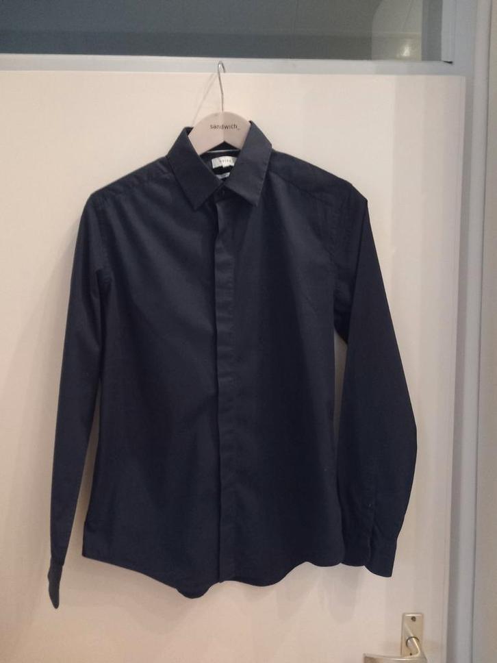 Overhemd heren, Kleding | Heren, Overhemden, Zo goed als nieuw, Halswijdte 39/40 (M), Blauw, Ophalen of Verzenden