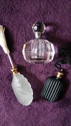 3 oude antieke parfum flesjes parfumfles flessen 3 prachtige, Ophalen of Verzenden, Parfumfles