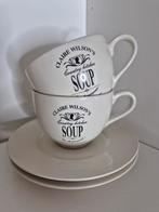 Claire Wilson Soepkommen met Schotels, Huis en Inrichting, Ophalen of Verzenden, Zo goed als nieuw, Overige stijlen, Kop(pen) en/of Schotel(s)