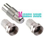 F-Connector, Antenne Connector Kit Zilver, 3-delige set