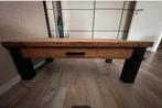 salon tafel teak/metaal, Huis en Inrichting, Ophalen, Gebruikt, 100 tot 150 cm, Metaal