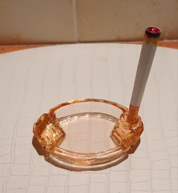 Asbakje Boho czeck glas-Bruno Passelt, Huis en Inrichting, Woonaccessoires | Kandelaars en Kaarsen, Gebruikt, Minder dan 25 cm