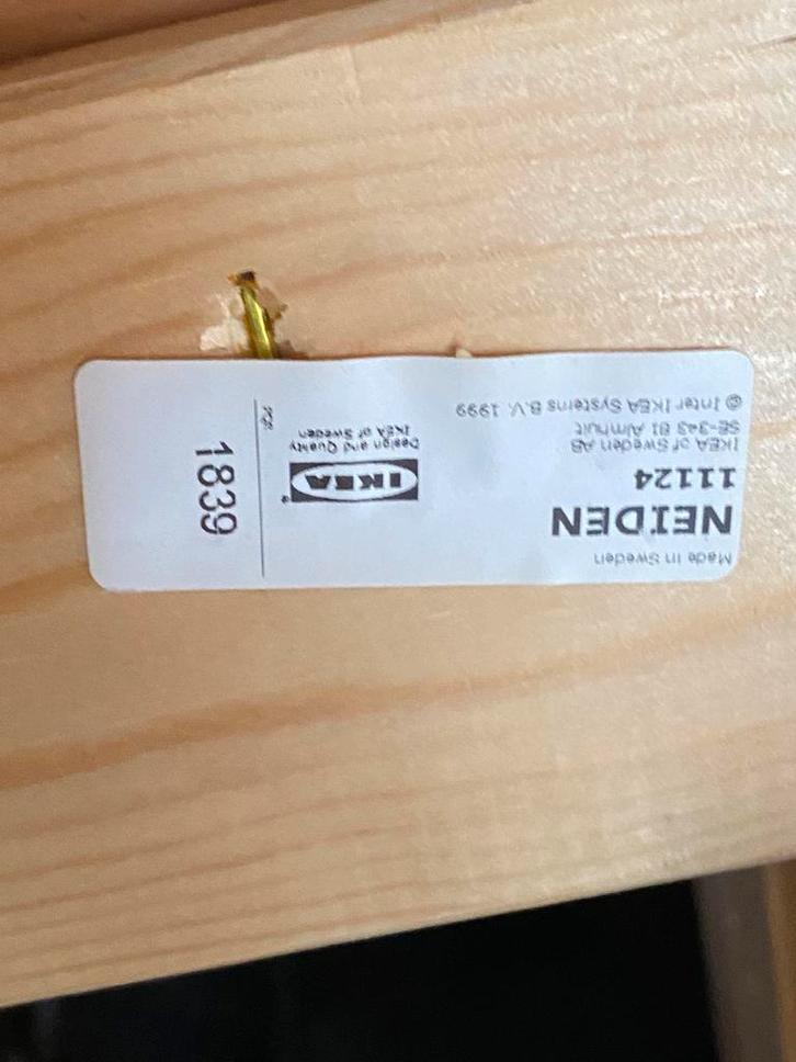 1persoons Ikea bed en lattenbodem, Huis en Inrichting, Slaapkamer | Bedden, Gebruikt, Eenpersoons, 90 cm, 200 cm, Hout, Overige kleuren