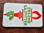Emaille bord erkend gasfitter, Ophalen, Gebruikt, Reclamebord