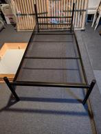 Metalen bed 90x200cm, Ophalen, 90 cm, Eenpersoons, Zwart