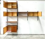 Vintage Tomado-Musterring teak wall unit/wandmeubel,1960., Gebruikt, Teakhout, 200 cm of meer, Ophalen of Verzenden