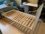 Wit metalen kinderbed, Ophalen, Gebruikt, 70 tot 85 cm, Lattenbodem