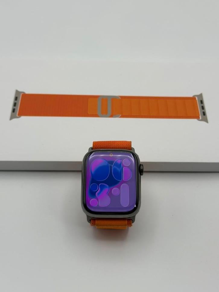 Apple Watch Series 7 (Stainless Steel) - GPS + Cellular, Telecommunicatie, Mobiele telefoons | Toebehoren en Onderdelen, Zo goed als nieuw