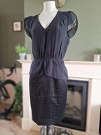 Hoss Intropia zwart zijden viscose jurk 38 36 M gratis v. NL, Kleding | Dames, Maat 38/40 (M), Verzenden, Zwart, Zo goed als nieuw