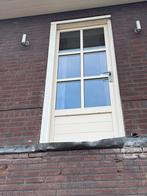 Witte kunststof balkondeur met kozijn en hor - 90x212cm, Doe-het-zelf en Verbouw, Deuren en Horren, Ophalen, Kunststof, Gebruikt