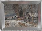 H. Brouwer (XXe) - Winterlandschap - 1960, Antiek en Kunst, Kunst | Schilderijen | Klassiek, Ophalen