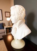 Gesigneerd componist buste Mozart borstbeeld op onyx steen, Ophalen of Verzenden
